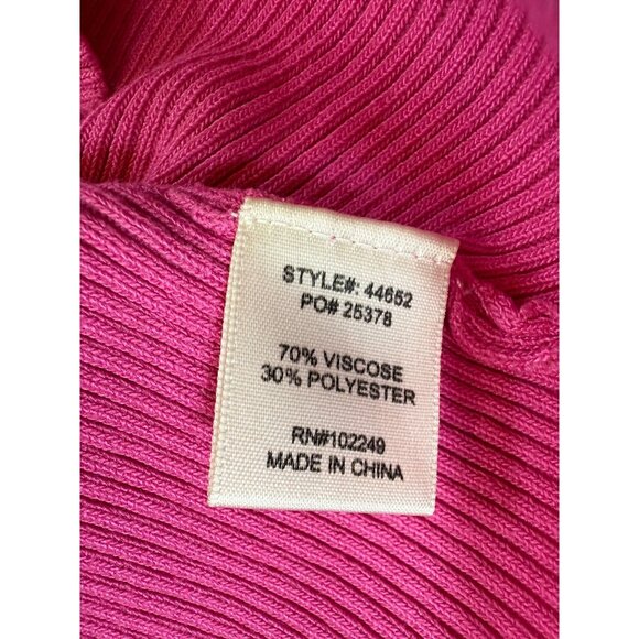 Pants Store Pink Ribbed Knit Crossover Tank Top Small sleeveless (bin S202) - Picture 6 of 6